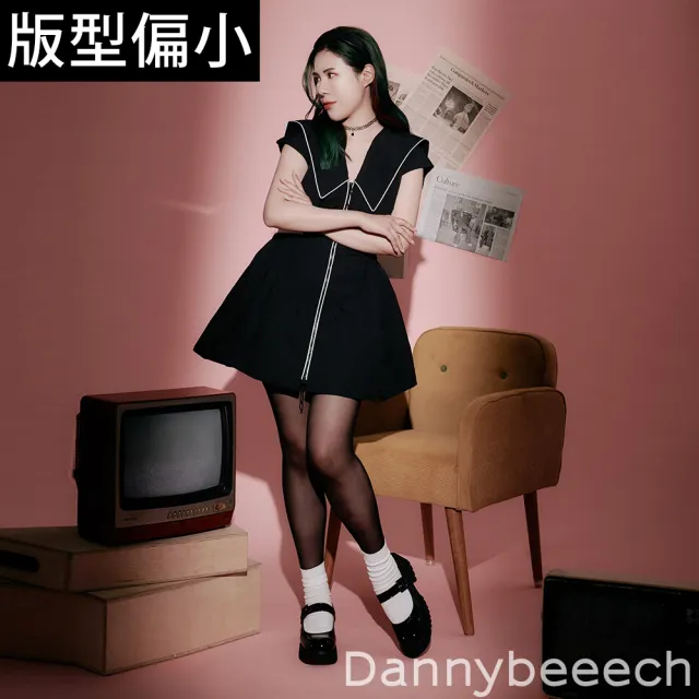 【Ann’S】ANNSTAR 丹妮婊姐聯名-法式娃娃經典內鬆緊帶厚底瑪莉珍鞋6cm-版型偏小(漆皮黑)