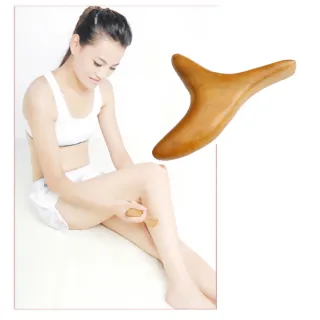 【經絡刮痧】香木三叉美容按摩器(美體刷 穴道穴位 點穴 按摩板 小V臉 撥筋板 刮痧板 全身 禮物)