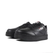 【FILA】Court Lux 男女 休閒鞋 基本款 皮革 百搭 厚底 增高 黑(4-C903W-001)