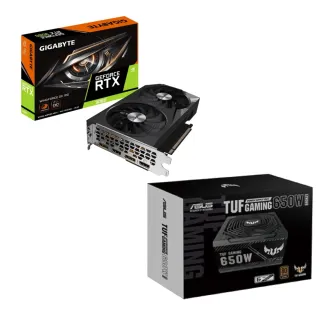 【GIGABYTE 技嘉】650W組合★GeForce RTX 3060 WINDFORCE OC 12G 顯示卡+650W電源供應器