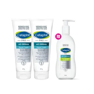 【Cetaphil 舒特膚】官方直營 AD益膚康修護舒敏乳霜 227g*2入(臉部身體乳霜/益膚保濕)