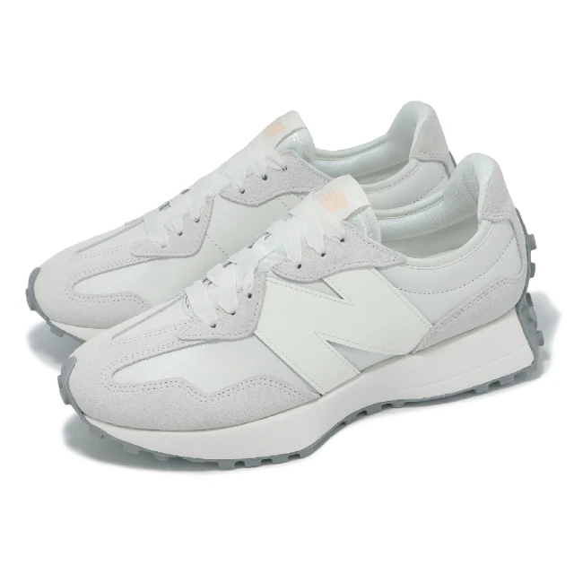 NEW BALANCE 休閒鞋 327 女鞋 男鞋 淺灰 白 麂皮 緩衝 復古 低筒 情侶鞋 NB(WS327MT-B)