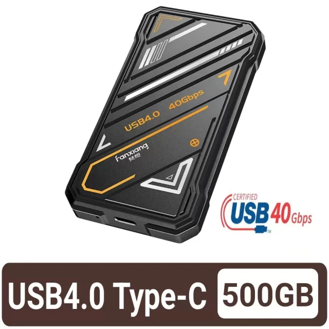 FANXIANG 梵想 PS3000 500GB外接式固態硬碟 USB4 Type-C(支援雷電3/4讀速3700MB/s保固5年)