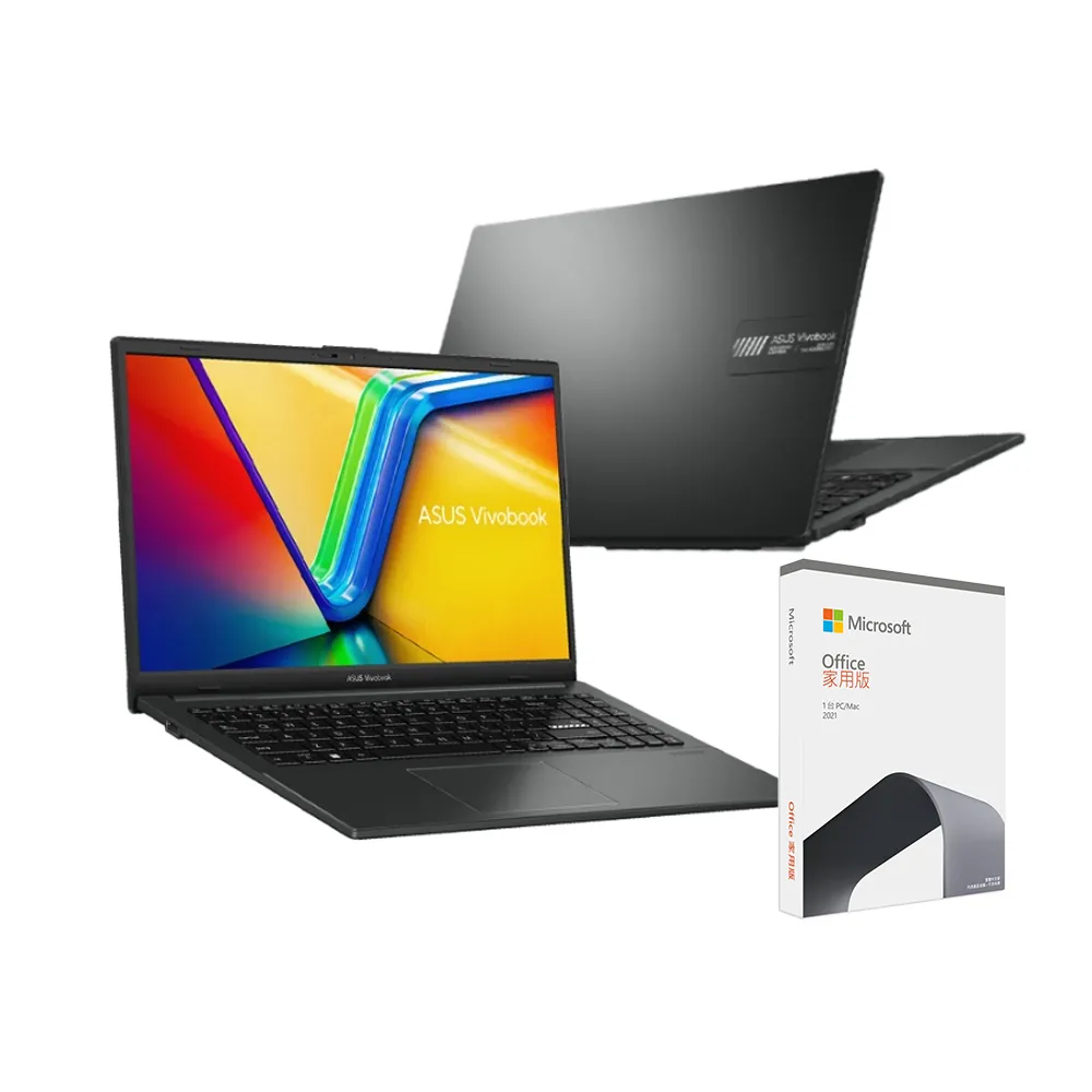 【ASUS】Office 2021組★15.6吋R5輕薄筆電(Vivobook Go15 E1504FA/R5-7520U/16G/512G SSD/W11/OLED)