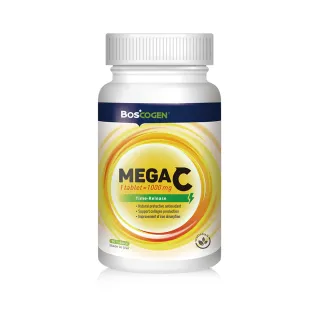 即期品【Boscogen 百仕可】MEGA C高單位緩釋C錠_100粒/瓶(美國原裝進口 / 全素可食/效期:20250331)