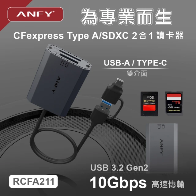 ANFY ANFY RCFA211 二合一集線器(ANFY CFexpress Type A/SDXC 2合1 讀卡器)