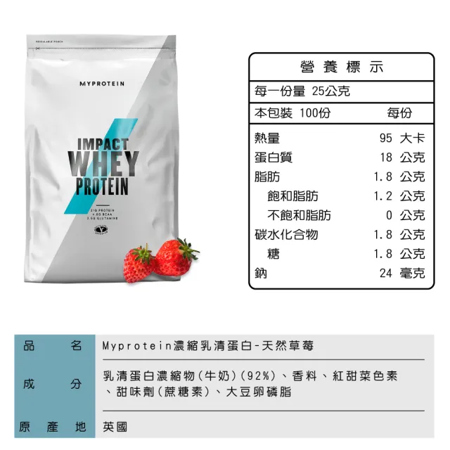 【MYPROTEIN】濃縮乳清蛋白2.5KG(多口味可選)