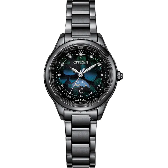 【CITIZEN 星辰】XC 宇宙幻彩 台灣限定 Hebe 田馥甄廣告款月相 電波錶  禮物(EE1008-56E)