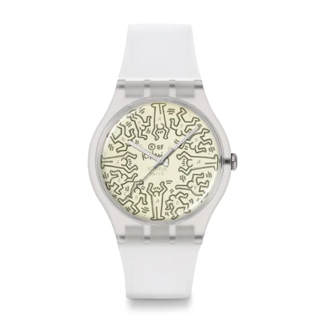 【SWATCH】New Gent 原創系列手錶 Keith Haring 聯名 FROM THE ARCHIV 男錶 女錶 手錶 瑞士錶 錶(41mm)