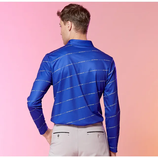 Jack Nicklaus 金熊】GOLF男款數位印花吸濕排汗彈性POLO衫/高爾夫球衫