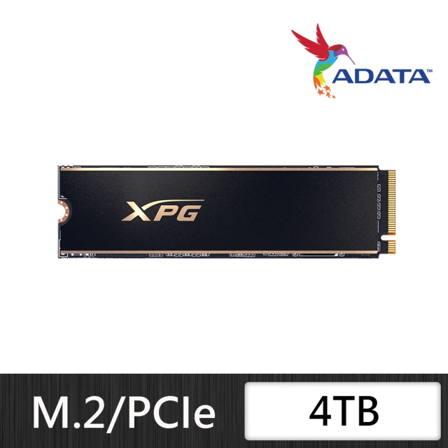 ADATA 威剛 GAMMIX S70 PRO PCIe Gen4x4 M.2 2280 4TB 固態硬碟(讀7400MB/寫6800MB*附散熱片)