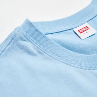 【EDWIN】男裝 BOX LOGO短袖T恤(淺藍色)