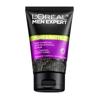 【LOREAL Paris 巴黎萊雅】炭黑去油微粒男仕洗面乳 升級版 100ml