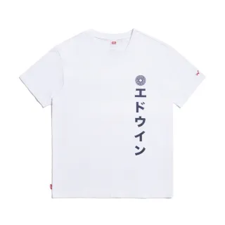【EDWIN】男裝 簡約日文短袖T恤(白色)