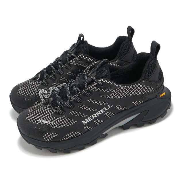 MERRELL 戶外鞋 Moab Speed 2 Reflective GTX 男鞋 黑 防水 黃金大底 登山鞋(ML038405)