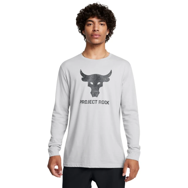 UNDER ARMOUR UA 男 Pjt Rock BRAHMA BULL 長袖T-Shirt_1374847-011(光暈灰)