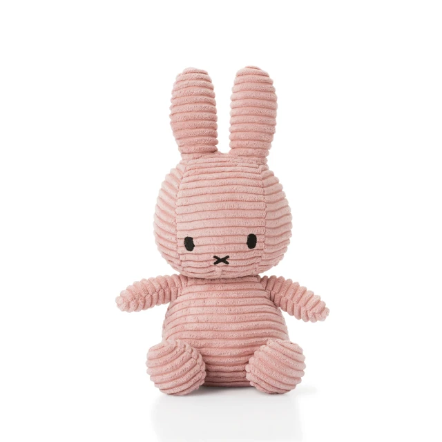 BON TON TOYS Miffy米菲兔ECO燈芯絨填充玩偶-粉(23cm 玩偶、娃娃、公仔)