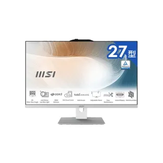 【MSI 微星】27型i3液晶電腦(Modern AM272P 1M-860TW/Intel Core 3 100U/8G/512G SSD/Win11)