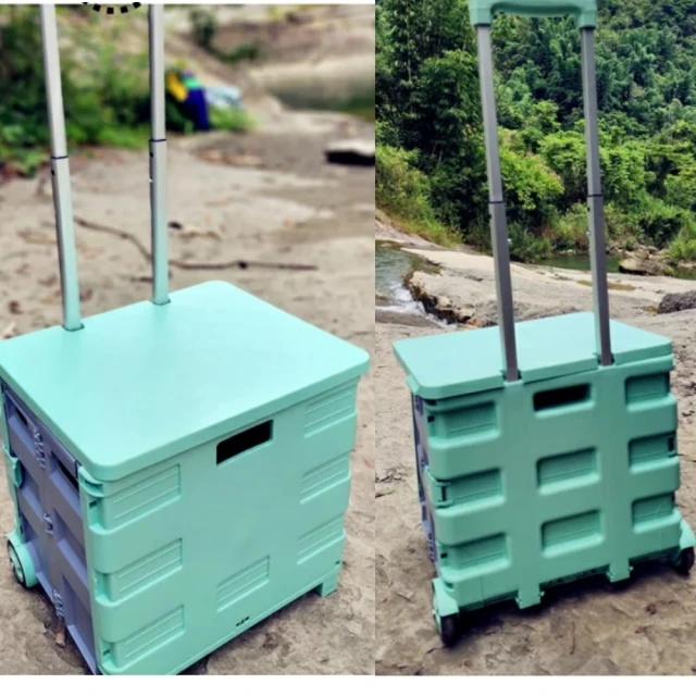 AOTTO 150L升級加厚款折疊收納推車購物車(平板車 手