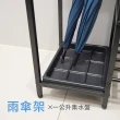 【Steel Tycoon 鋼鐵力士】簡約鐵製鞋架 結合雨傘架 2種木紋色(穿鞋椅 玄關架 置物架 椅凳)