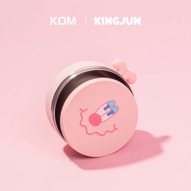 【KOM】KINGJUN聯名款｜可微波不鏽鋼便當盒1入(飯碗/湯碗/菜盤/湯匙/隔熱套)