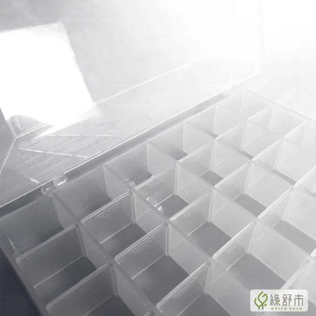 【Greencalm 綠舒市】樹德 手提多格風格小集盒 收納盒 手提盒 分類盒 飾品盒 SO-3122(自由間隔/手提/透明)