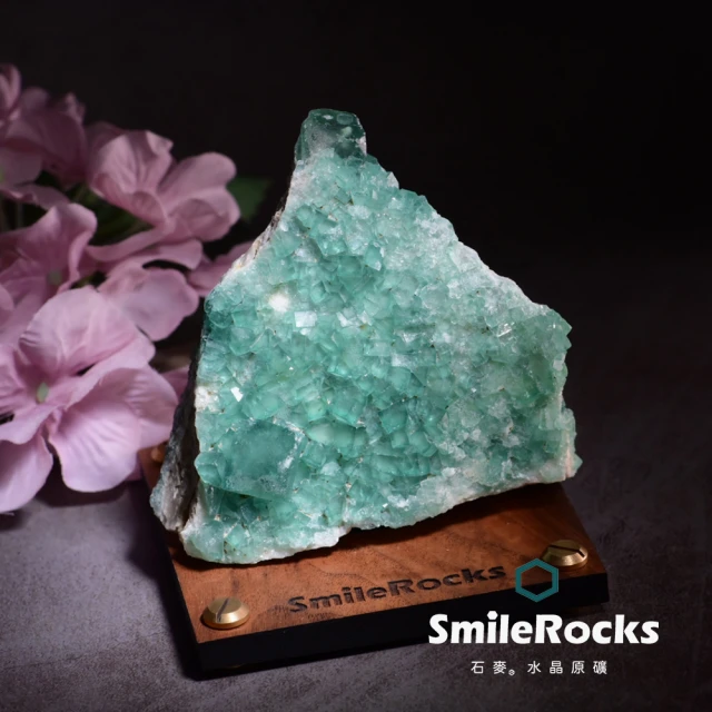 SmileRocks 石麥 石麥水晶原礦 綠螢石帶圍岩原礦No.620391050(SmilePad 9X9底板)