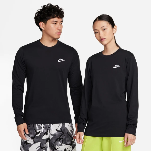 NIKE 耐吉 AS M NSW CLUB TEE - LS 黑 上衣 男女 長袖 上衣 運動(AR5194-010 ∞)