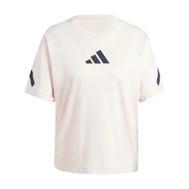 adidas 愛迪達 W Z.N.E. Tee 女 短袖 上衣 T恤 運動 訓練 休閒 舒適 簡約 粉膚(JF4781)