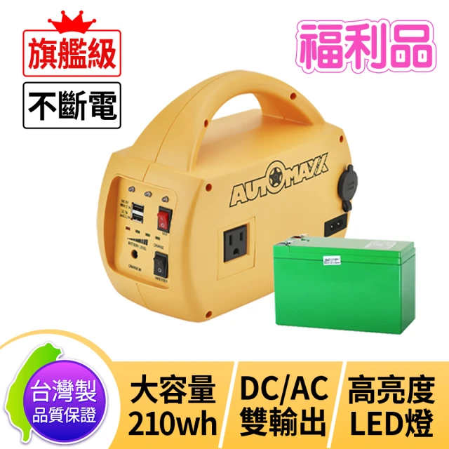 AutoMaxx UP-5HX DC/AC手提行動式電源轉換器 福利品(17500mAh/210Wh/4孔輸出)