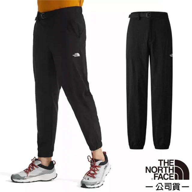 The North Face 男 TREKKER JOGGER 吸濕排汗戶外徒步長褲.慢跑褲.休閒運動褲(5JWZ-JK3 宇宙黑)