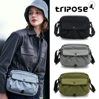 【tripose】REFLEC微皺尼龍輕量橫式斜背包-小(多色/2024新款上市)