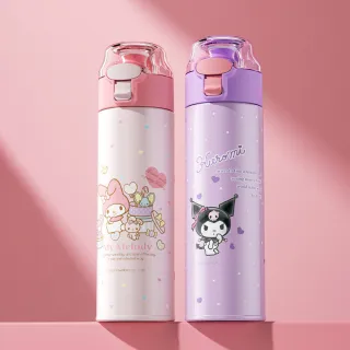 【SANRIO 三麗鷗】三麗鷗咔咔系列316不鏽鋼直飲保溫杯480ml(大耳狗/酷洛米/美樂蒂)