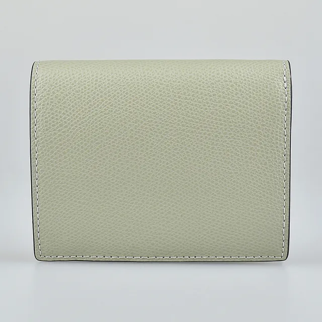【FURLA 芙拉】FURLA Camelia電鍍金字LOGO小牛皮4卡對折短夾(小/石灰白)