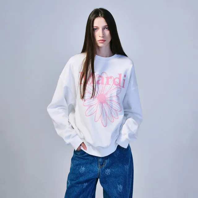 【MARDI MERCREDI】雙11印花大學TEE 黑 白 綠 經典小雛菊 臘腸狗 純棉 SWEATSHIRT FLOWERMARDI