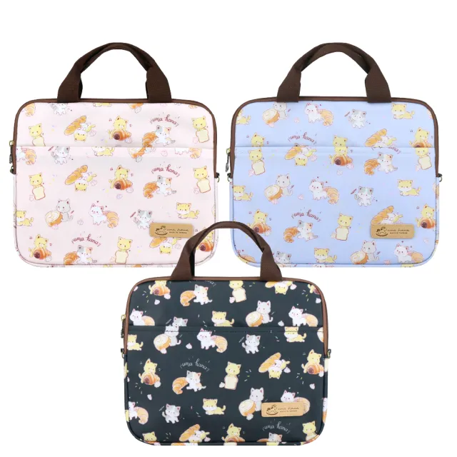 【uma hana】雙11 奶喵麵包機能型防撞防水的10吋斜背IPad包(斜背IPad包/IPad包/防水包)