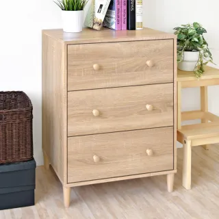 【HOPMA】美背鄉村實木腳三抽斗櫃 台灣製造 床頭櫃 抽屜櫃 衣物收納櫃 邊櫃