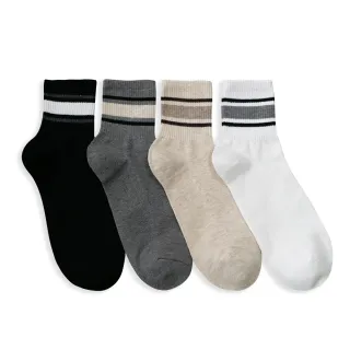 【哈囉喬伊】韓國襪子 潮流束口線條加大男性中筒襪 男襪 M174(正韓直送 型男必備 棉襪 長襪 男襪 加大襪)