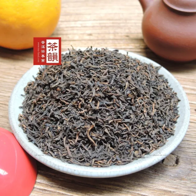 【茶韻】普洱茶2009年珍藏金針白蓮熟散茶150g/雙罐組 茶葉禮盒(熟茶/附提袋)(中秋禮盒)