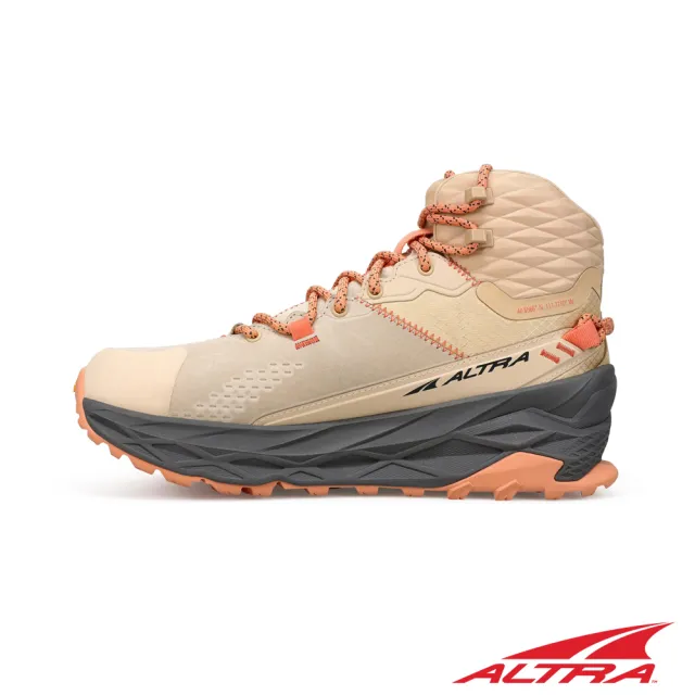 【Altra】OLYMPUS 奧林帕斯 5 中筒防水戶外鞋 女款 沙色(登山鞋/健行鞋/防水戶外鞋)