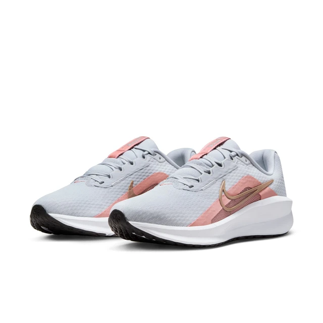 NIKE 耐吉 慢跑鞋 女鞋 運動鞋 緩震 W DOWNSHIFTER 13 灰粉 FD6476-108