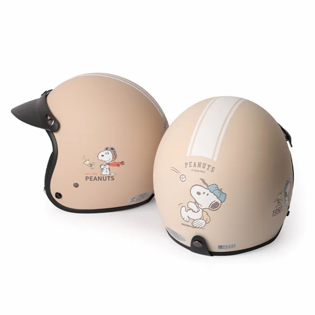 【Norns】史努比&蠟筆小新 安全帽(Snoopy 蠟筆小新 3/4半罩安全帽 機車造型騎士帽 台灣製造)