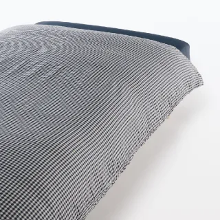 【MUJI 無印良品】再生聚酯速乾被套/Q/深藍格紋 205*210cm 附拉鍊