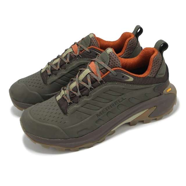 MERRELL 戶外鞋 Moab Speed 2 LTR WP 男鞋 綠 棕 防潑水 黃金大底 抓地 緩衝 登山鞋(ML037787)