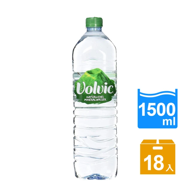 福利品/即期品 Volvic 富維克 天然礦泉水1500mlx18入/箱(6入x3組 最短效期2025/5/19)