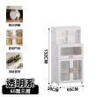 【ONE HOUSE】55寬4層/65寬3層_新式升級流川摺疊雙開門收納櫃_餐邊櫃任選(廚房架/層架/置物櫃/電器櫃)
