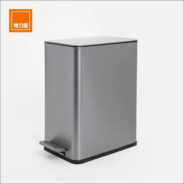 【特力屋】傑恩緩降垃圾桶 不鏽鋼 10L
