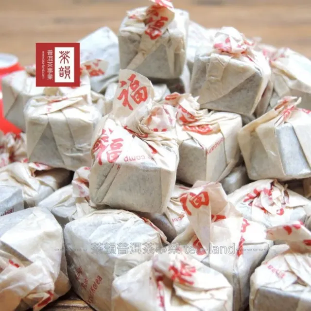 【茶韻】普洱茶農殘檢驗合格嚴選迷你沱進階款2005年福字小方沱熟茶7克/300gX2量販包 茶葉禮盒(熟茶)(中秋禮