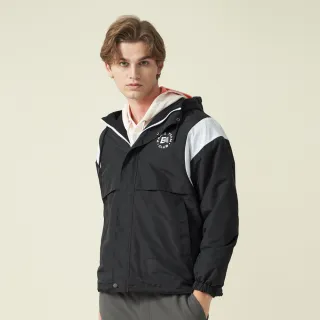 【ELLE ACTIVE】男款 雙面穿機能寬鬆版連帽外套-黑色(EA24A2F6101#99)