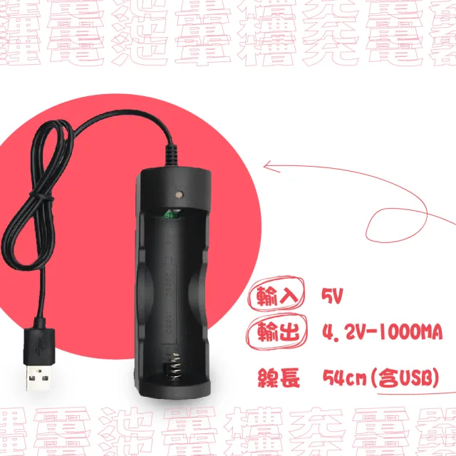 【綠色循環】鋰電池單槽充電器(USB 安全 4.2V 快充 鎳氫電池 充電電池 電池充電座 18650充電器)